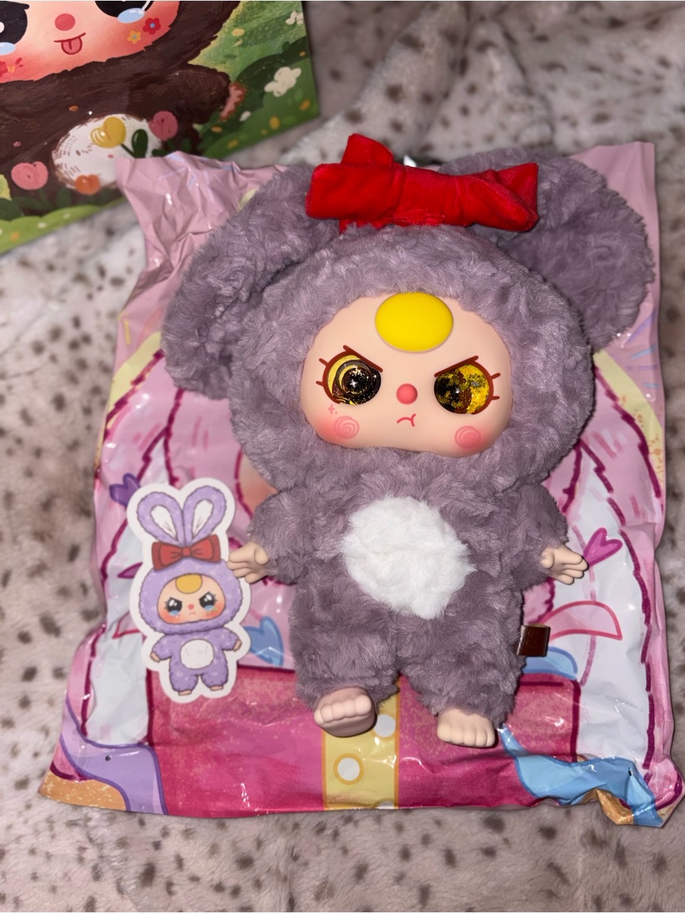 Baby Three Animal V1 400% CONFIRMED Purple Bunny Surprise Edition *Hard Pull*